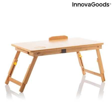 Masa pliabila InnovaGoods pentru laptop sau luat masa din Bambus