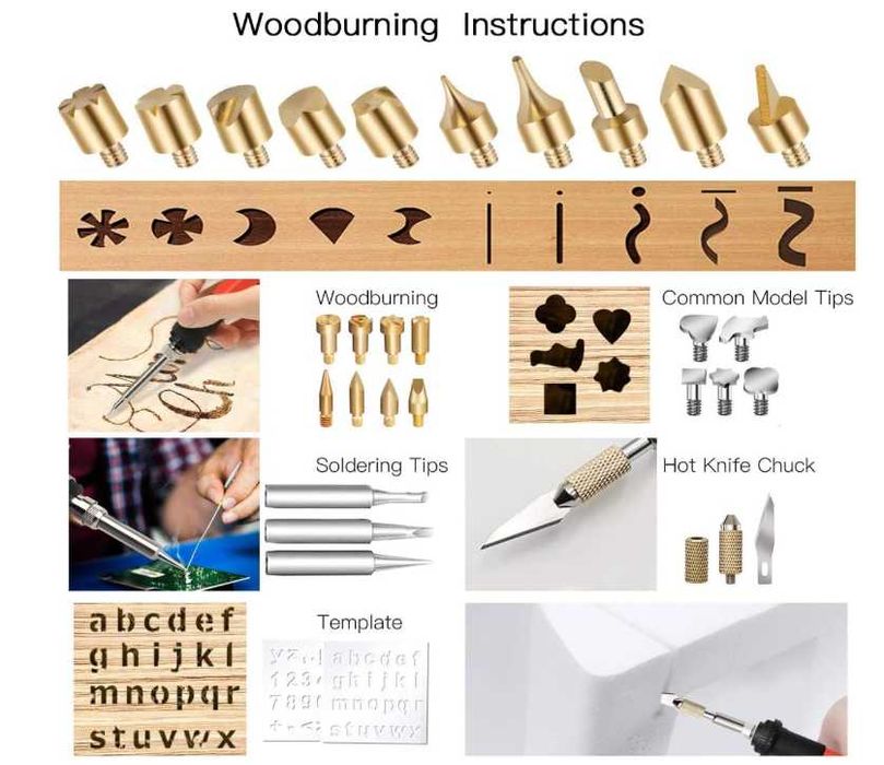 Set letcon Preciva 947 ciocan lipit electronice si gravaj pe lemn