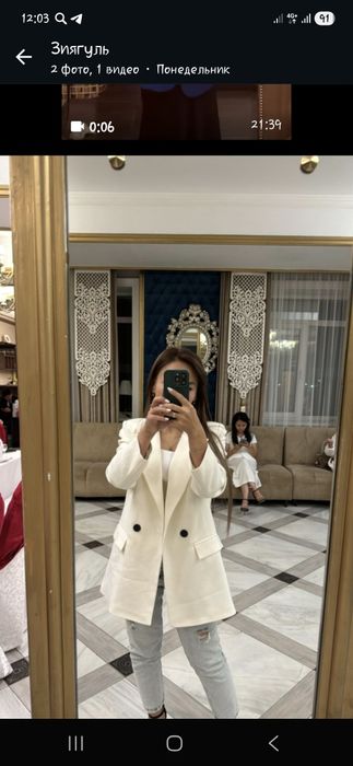 Пиджак белый.42рр.куплено в универмаге  .в отличном состоянии.