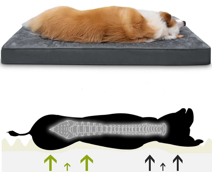 Комфортно Легло за Куче, Водоустойчив Калъф с Цип, Плюш, 73x45x7см