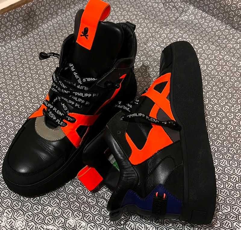 Sneakers Hi Top Philipp Plein negri marimea 41