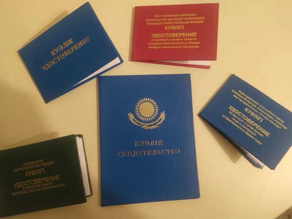 Сертификат Удостоверение Свидетельство Разряд Рабочие профессии