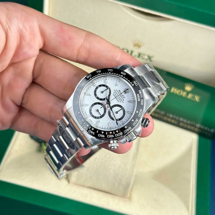 rolex daytona 4131 Panda сребро