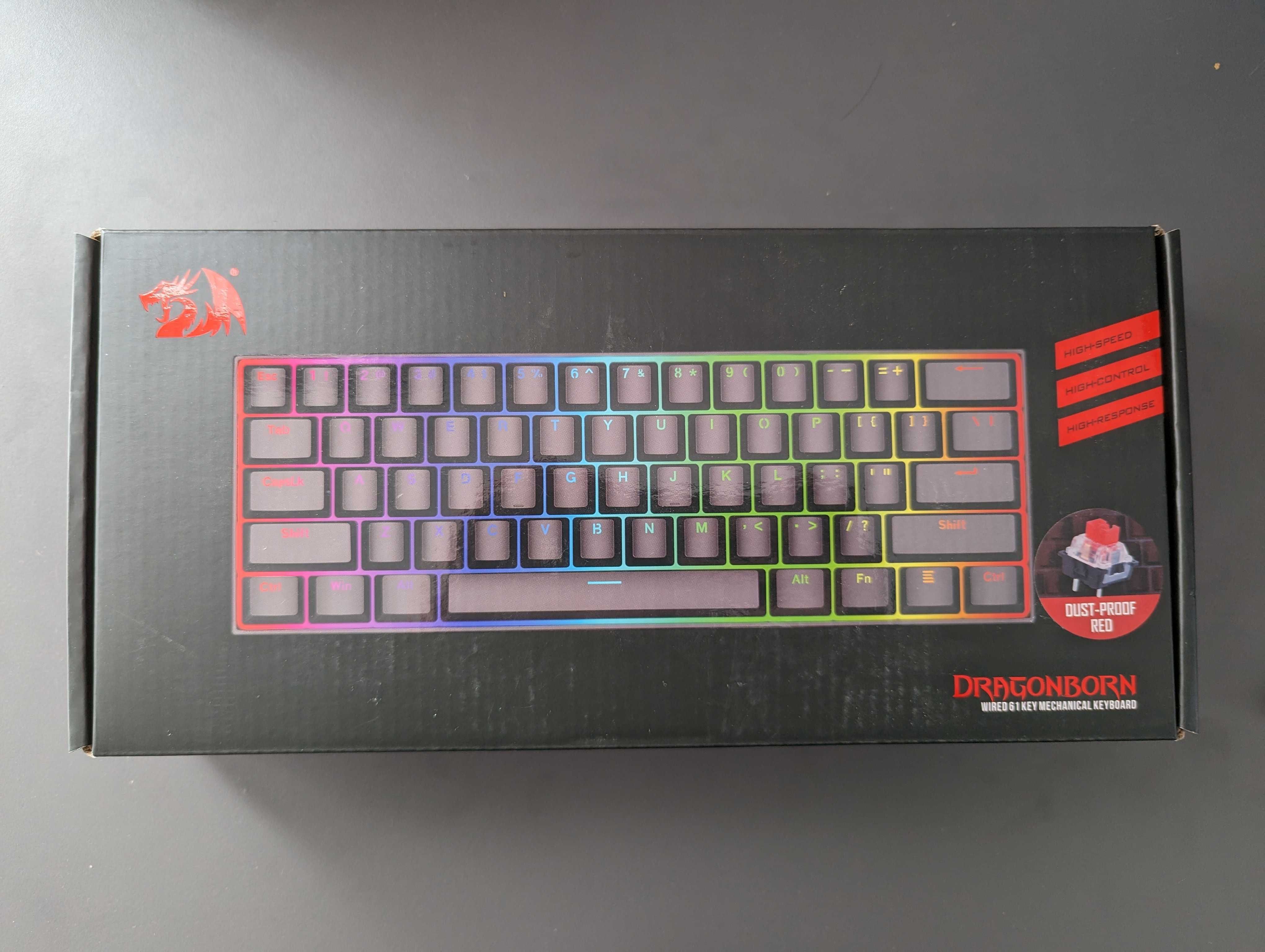 Tastatura RGB Redragon Dragonborn 60% layout Hot-swappable