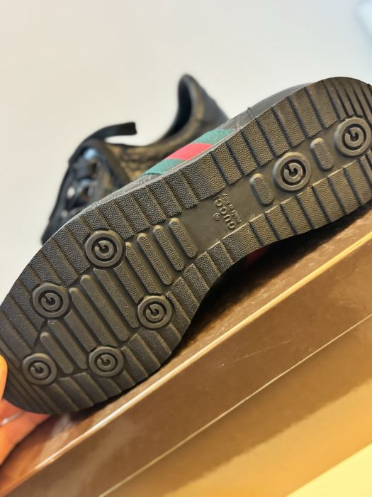 Gucci black sneakers marimea 40 1/2 G
