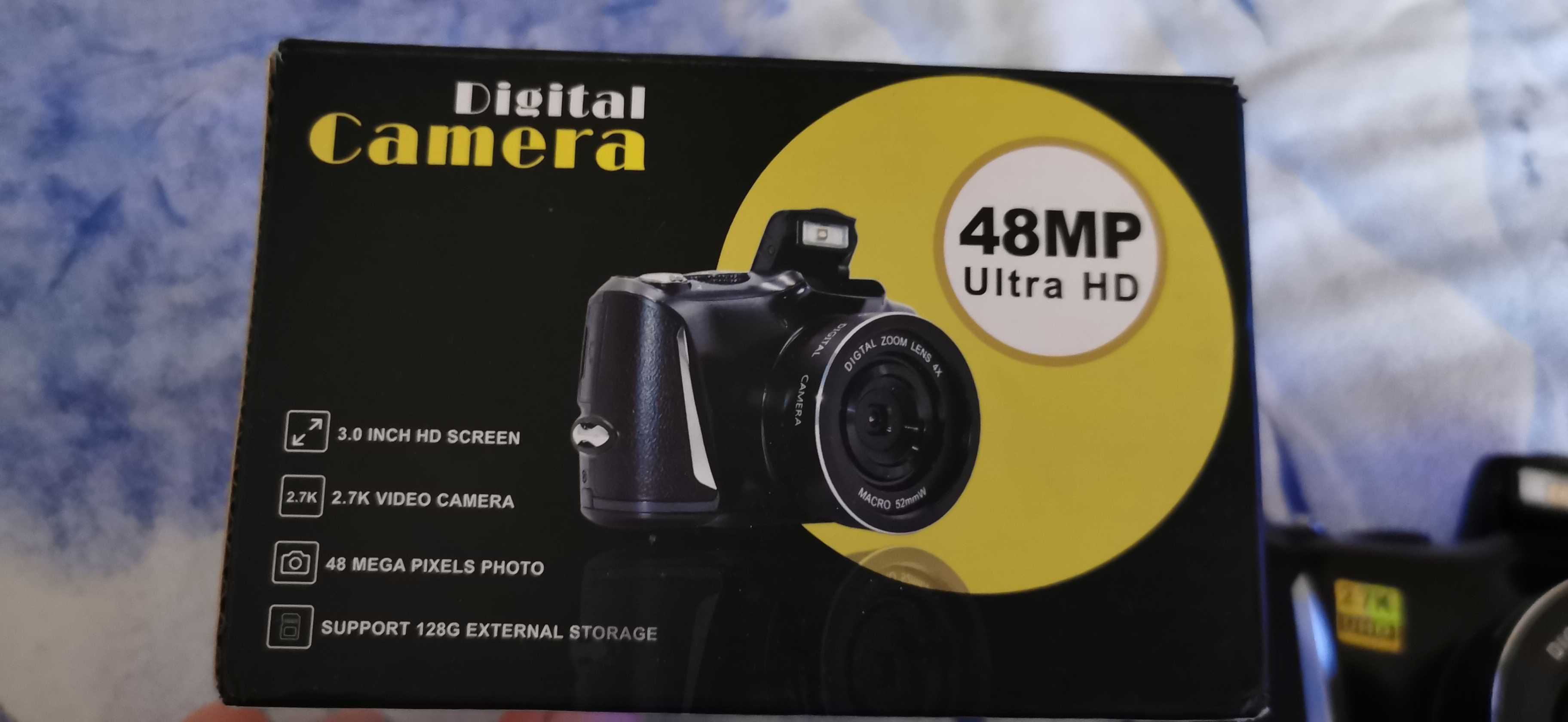 Camera video digitala,48Mp, Uhd 2.7K, zoom 4x, neagra