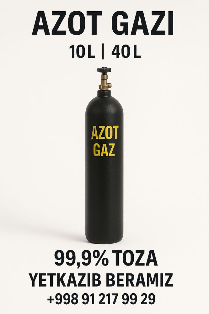 Gaz ballonlari va toʻldirish — Kislorod, Uglikisli, Argon, Azot