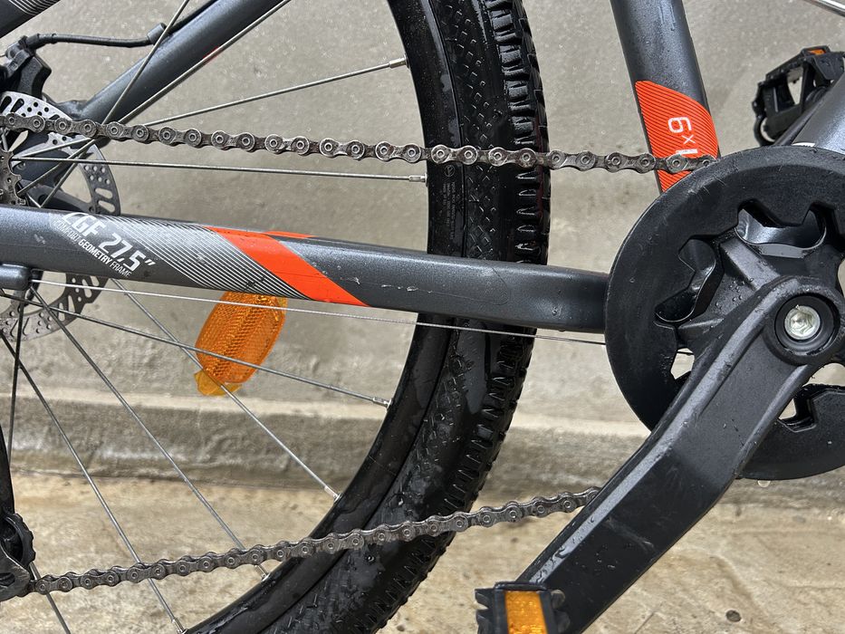 Rockrider st120 gri-portocaliu 27,5” + antifurt luma + ulei de lant