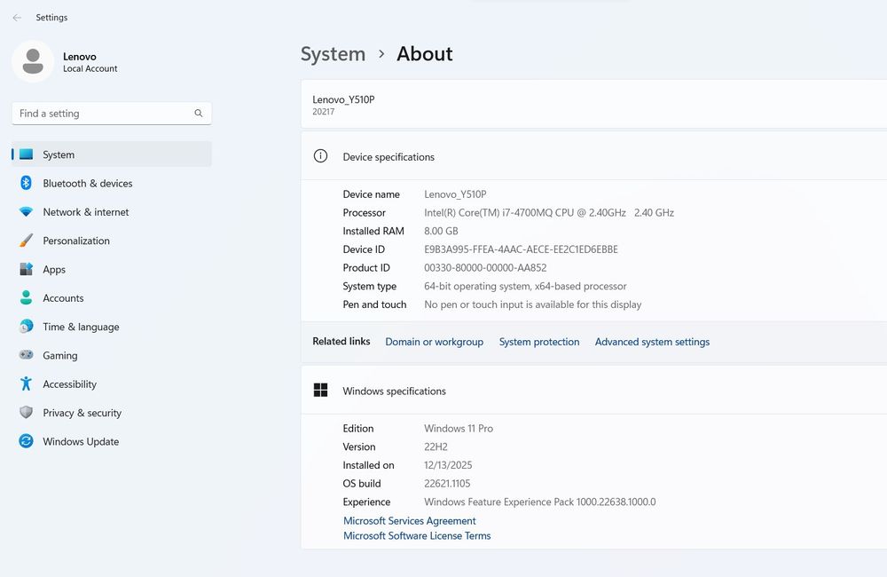 Laptop Notebook Lenovo Y510P, i7, 2x GPU Nvidia 750M SLI, 8 GB Ram