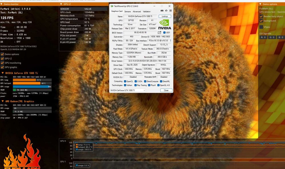 Видео карта MSI GTX 1080 Ti Gaming X 11GB GDDR5X 384-bit