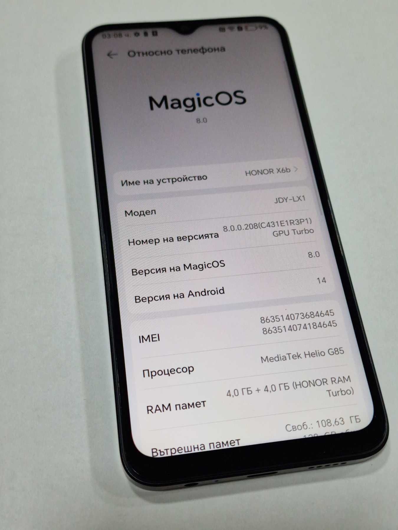 Като нов! Honor X6b 128GB 4GB RAM Dual