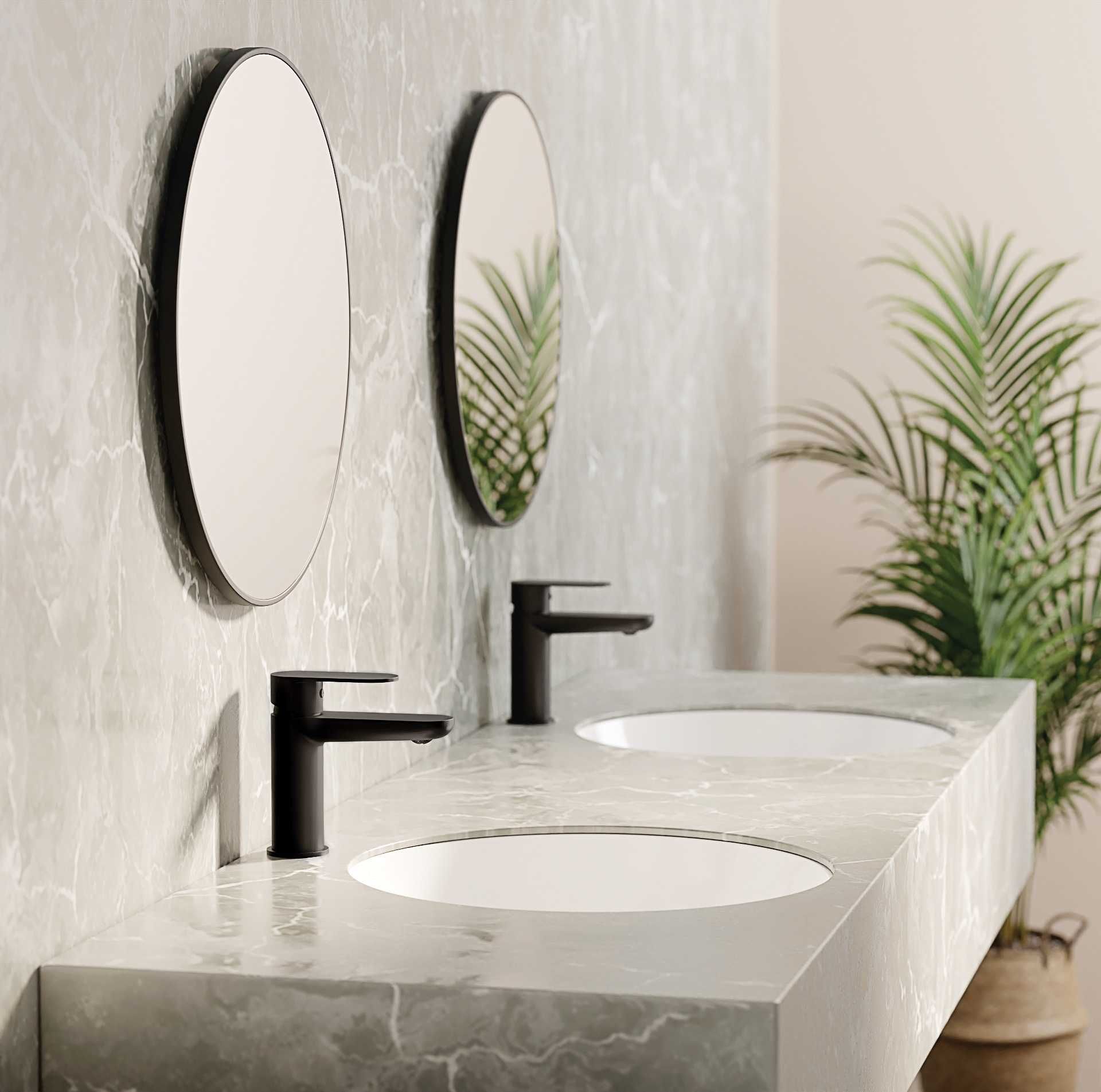 Черен стоящ смесител за мивка за Баня модел Alpinia Nero S BGA_N20M