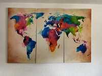 Tablou canvas harta lumii