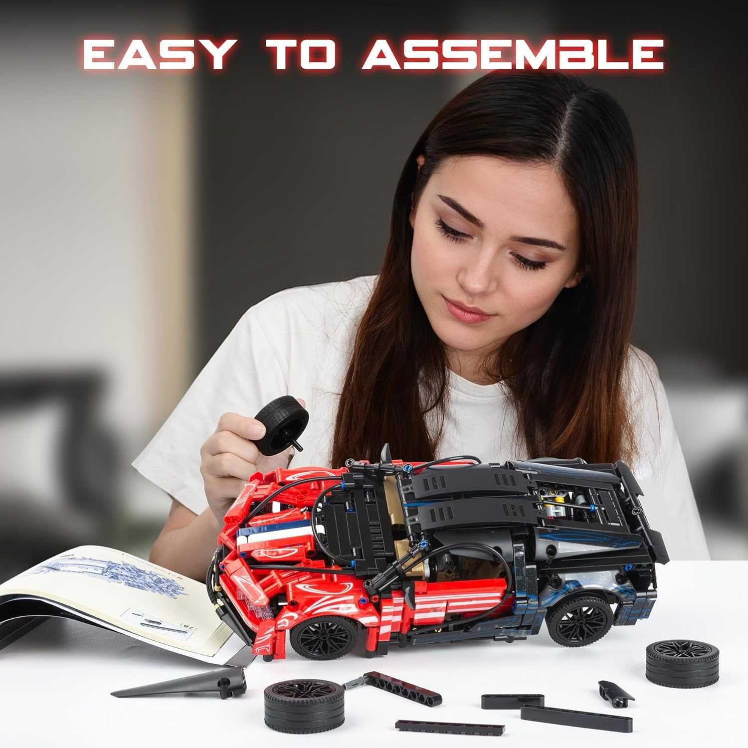 Модел Under the Baubles MOC Toy Model Car Kit, Supercar в мащаб 1:14