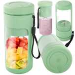 Shaker portabil smoothie si proteine 450ml cu 6 lame inox USB 2000mAh