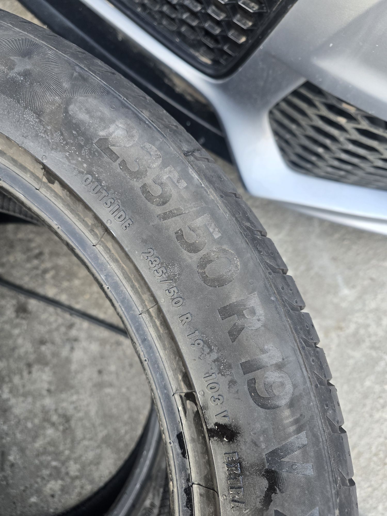 4 Броя Гуми 235/50/19 Continental 7mm 2022DOT КАТО НОВИ