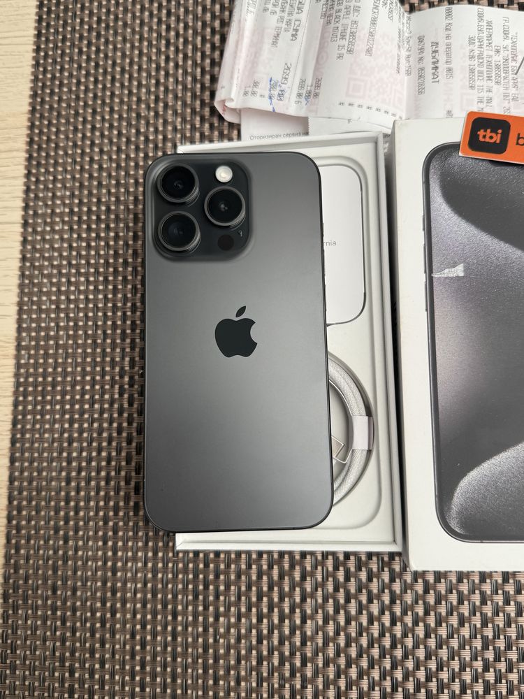 97%! 256GB! Iphone 15 pro Black *ЛИЗИНГ от 56лв/м айфон 15 про