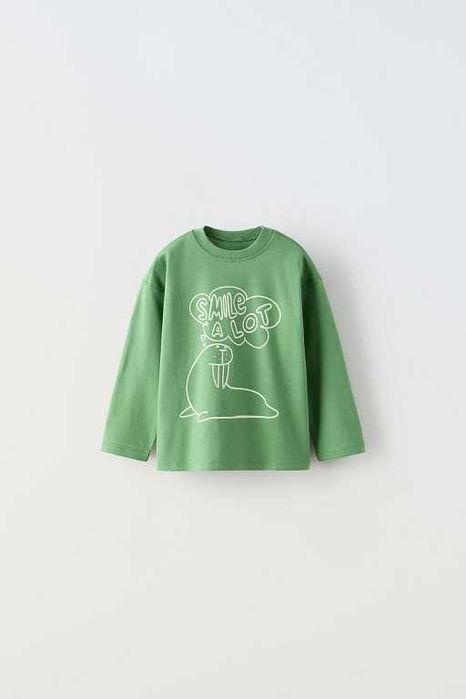 Нови тениска и блуза ZARA размер 98 с къс и дълъг ръкав