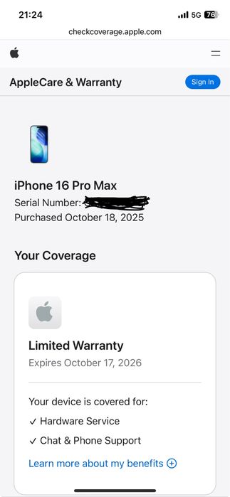 iPhone 16 pro max 256 новый, ЕАС 0 цикла