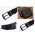 Curea Barbati Tommy Hilfiger, neagra + Portofel Barbati la alegere