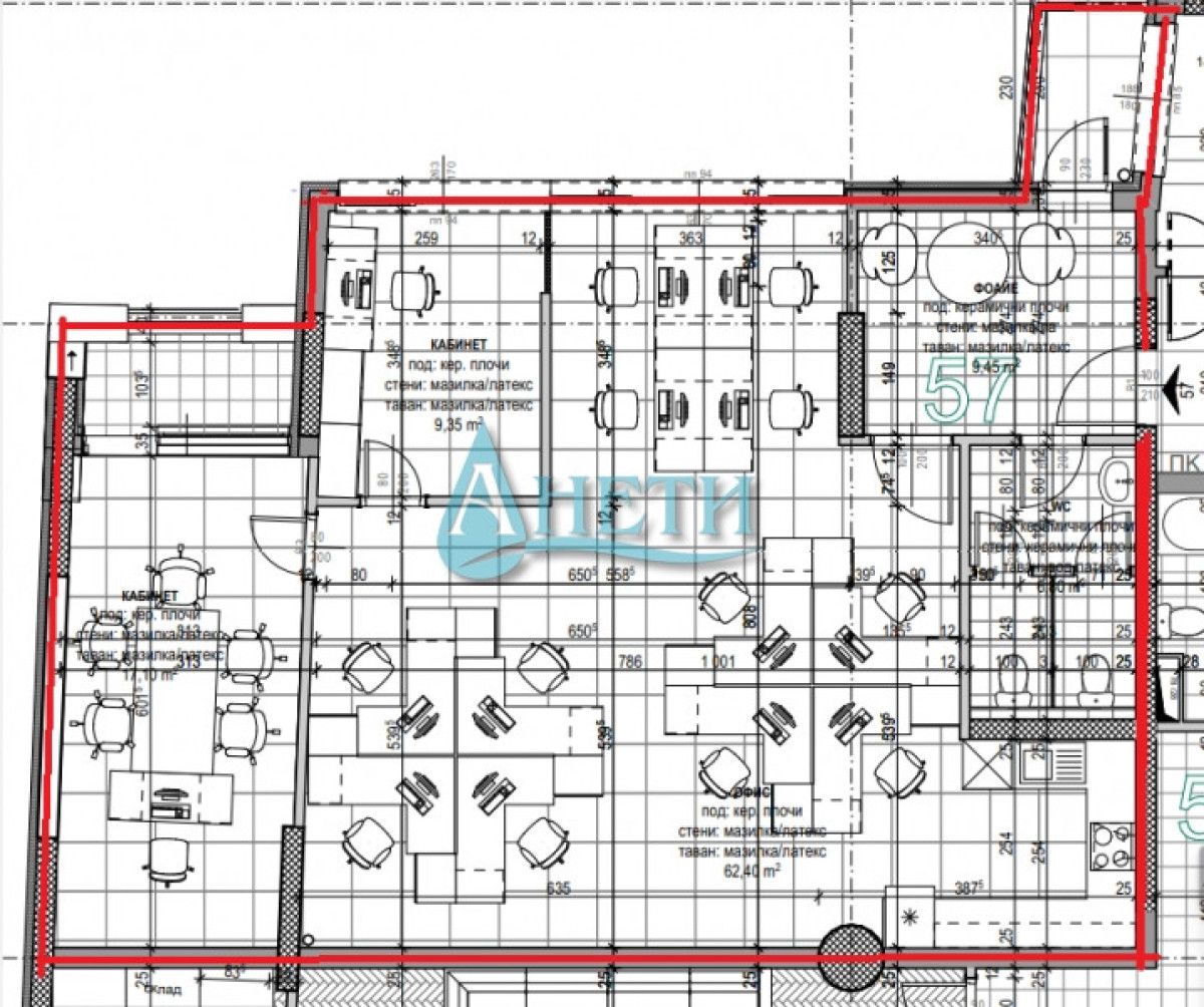 Офис 140м2 с Акт 16 до Аерогара София, паркомясто. БЕЗ КОМИСИОННА.
