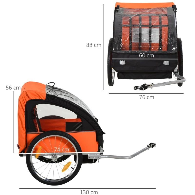 Remorca bicicleta copii