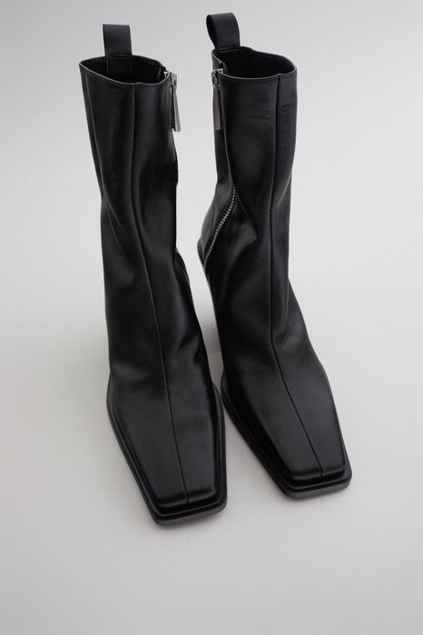 Ghete ZARA stil Cowboy din piele