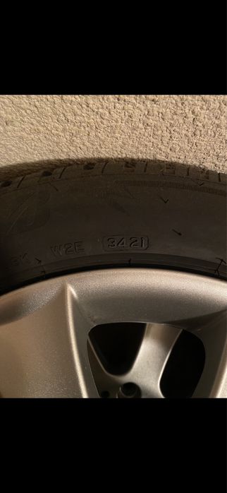 Jante aliaj Aluett, R16, ET47, 7J + cauciucuri Bridgestone Blizaak