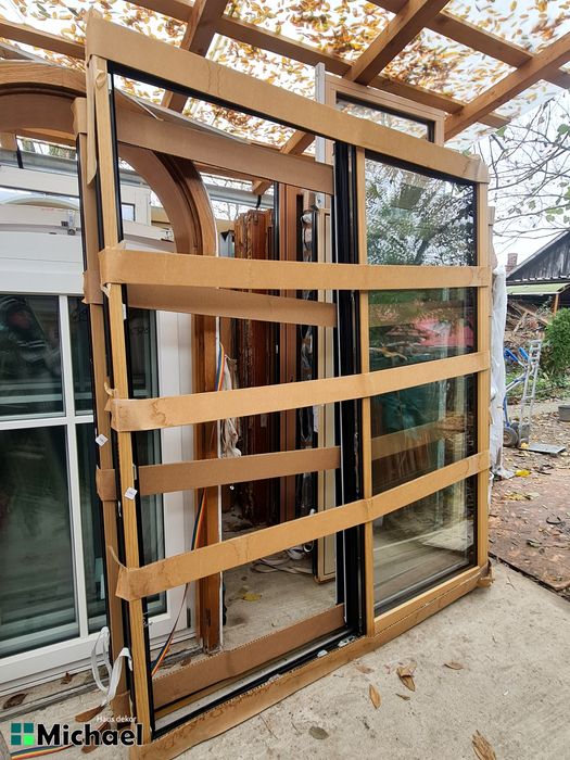 Usa dubla terasa TRIPAN,lemn stratificat,Internorm,Austria(LXXVI)