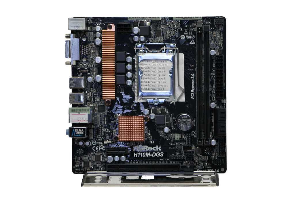Мат.Плата LGA 1151 ASRock H110M-DGS 2x DDR4 Неработает LAN (сеть)