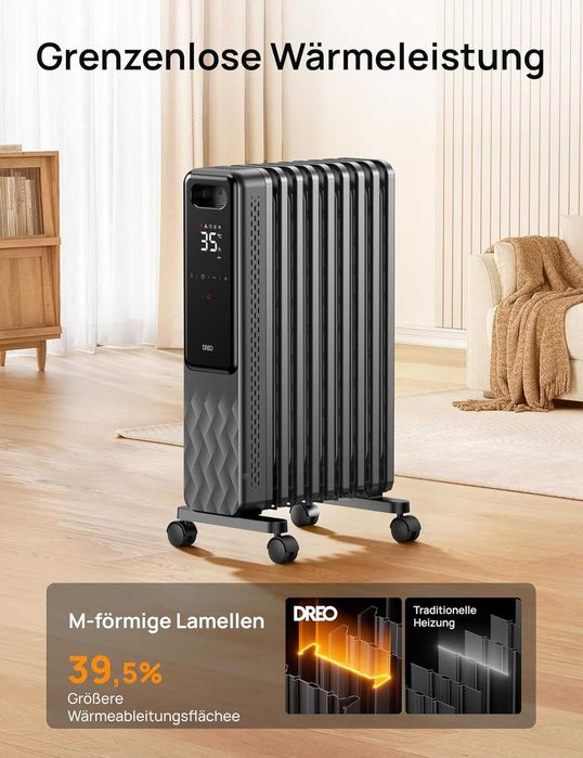 Dreo маслен радиатор енергоспестяващ 2000 W