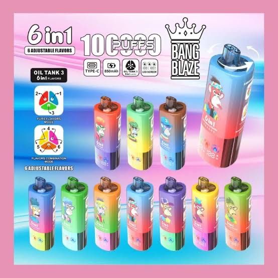 Vape Bang Blaze 100.000 Puffs, 6 arome in 1