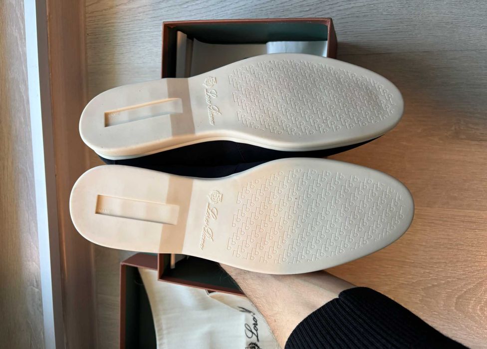 Loro Piana Blue men's suede slip-on shoes Italy