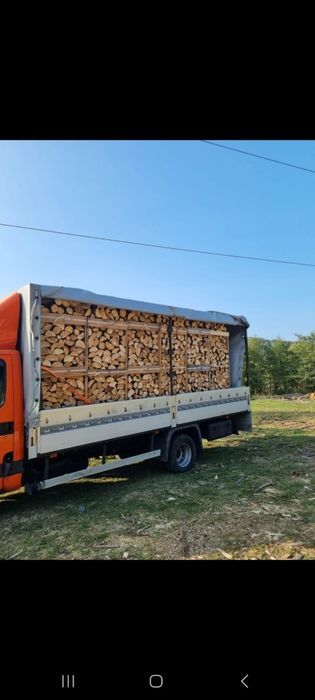 Lemne de foc paletizate taiate si sparte