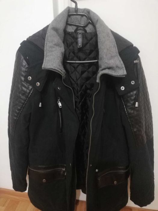 Geaca Canadiană cu aplicaţii tip piele, Rainbow Bonprix, marime 40