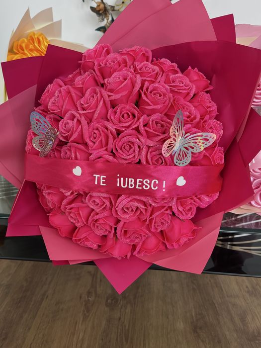 buchet din trandafiri de sapun