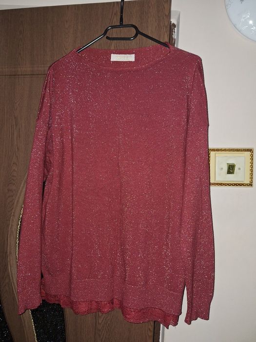 Bluza dama cu sclipici grena/46/TU