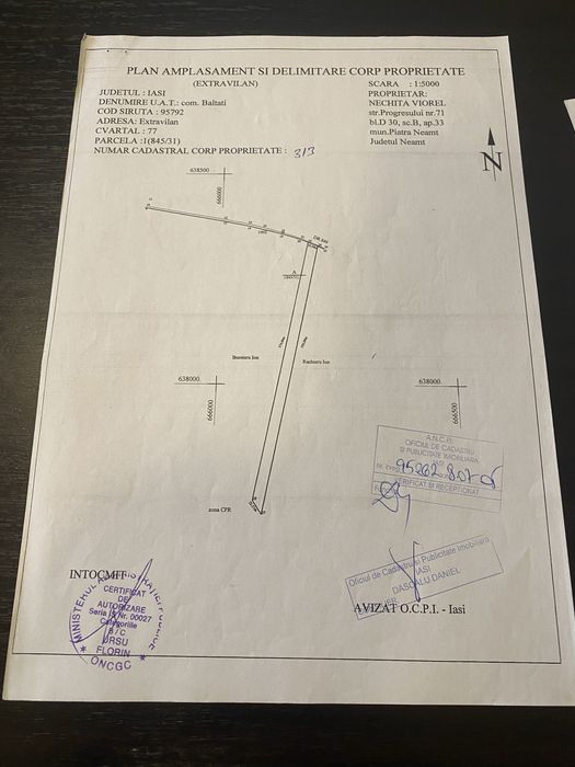 Vind teren exstravilan cu deschidere la E 85 Baltati