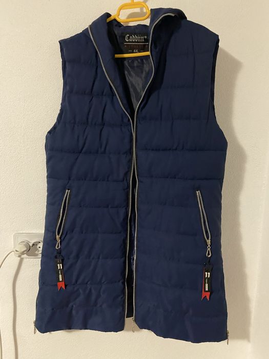 Vesta lunga 4XL culoare albastra