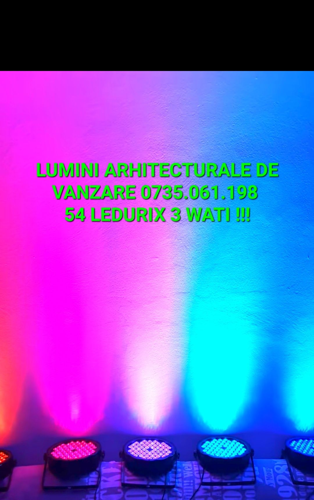 Lumini arhitecturale Puternice LED PAR 54 X 3 WATI 9 X 12 W 10 X 12 w