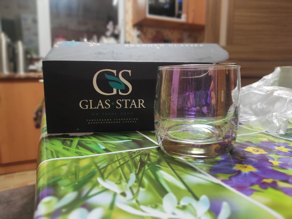 Продам набор радужных стаканов 6шт, Glass Star