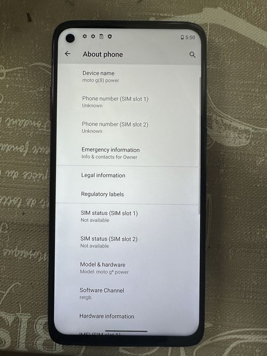 Motorola G8 power , 64 gb ,andr 11