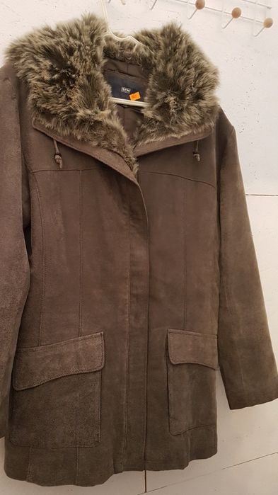 Haină scurtă de blană animal print