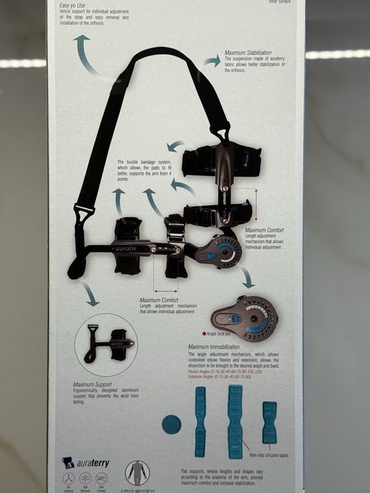 Ортеза за лакът (регулируема степенна протеза)