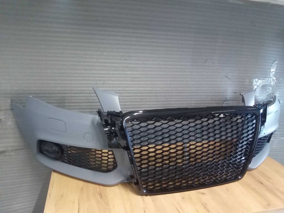 Pachet Bara fata+Grila radiator RS LOOK Audi A4 B8 2007-2011