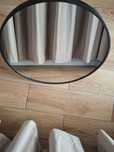 Oglinda de baie sau living 50 x 50 cm rama aluminiu neagra