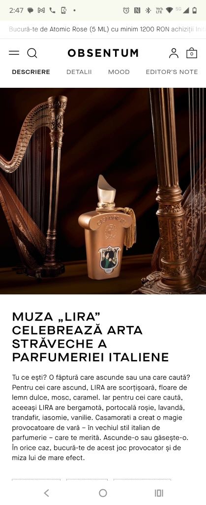 Parfum original Casamorati Lira 100ml