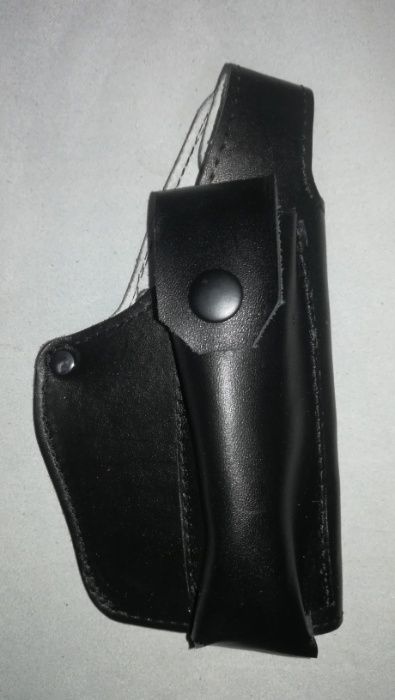 Toc din piele pistol Glock 17 cu buzunar portincarcator