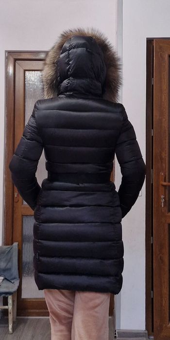 Geaca cu puf si blana naturala Moncler originala