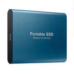 Външен хард диск SSD, Алуминий, Преносим, USB 3.0, 2TB, Син